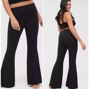 NWT OFFLINE by Aerie OG Foldover High Waisted Super Flare Legging